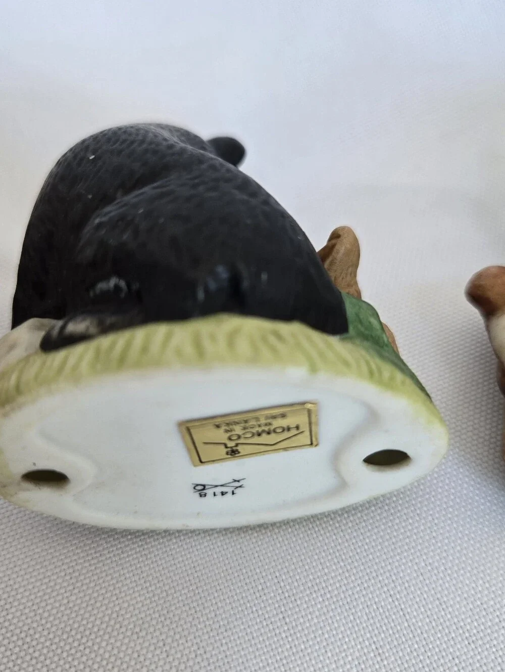 Vintage Homco 1418 Forest Friends Bisque Figurines Set of 3